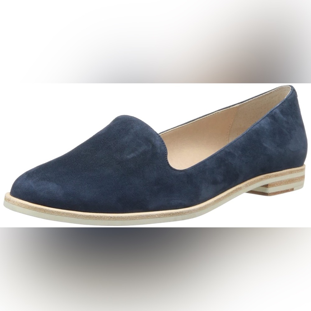 French Connection Navy Suede Damini Loafer Sz 36